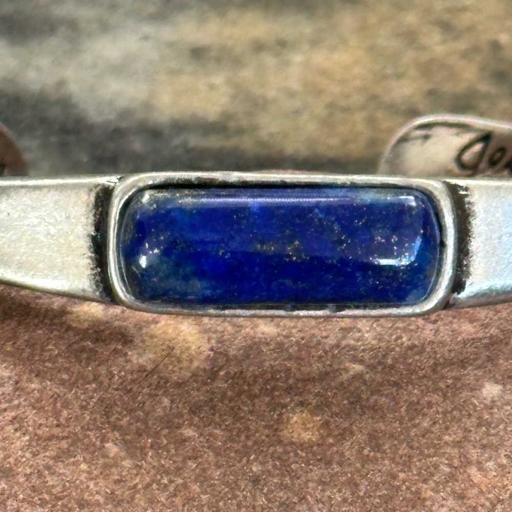 Jes MaHarry Sterling Silver Lapis Lazuli cuff bracelet. New with tags - Picture 4 of 8